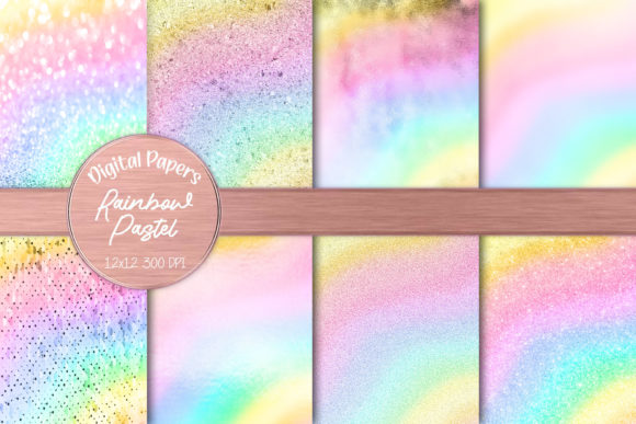 Download Pastel Rainbow Texture Background Bundle - Premium Resources