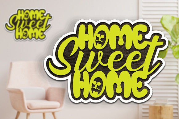 Download Home Sweet Home 3d Wall Decor Laser Cut - Decor Collection