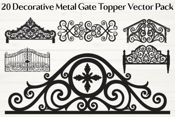 Download Decorative Metal Gate Topper - Decor Collection