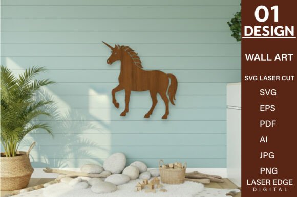 Download Unicorn Laser Cut SVG Design Wall Decor - Decor Collection