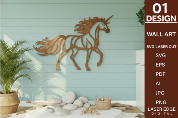 Download Unicorn Laser Cut SVG Design Wall Decor - Decor Collection