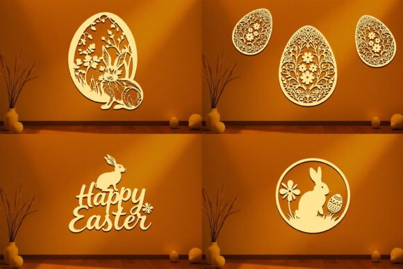Download Laser Cut Easter Wall Decor SVG Set - Decor Collection
