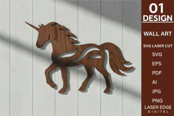 Download Unicorn Laser Cut SVG Design Wall Decor - Decor Collection
