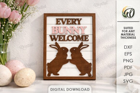 Download 3D Easter Wall Decor Laser Cut - Decor Collection