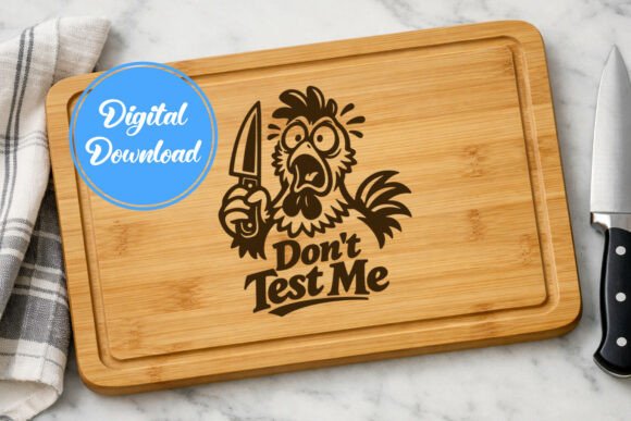 Download Funny Chicken Cutting Board SVG - Premium Resources