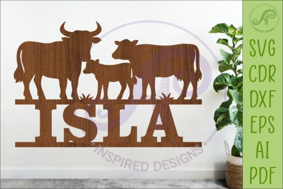 Download Cow Family Name Sign, Farm Lovers SVG - Love Collection