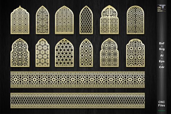 Download Decorative Arch Window - Arabic Pattern - Decor Collection