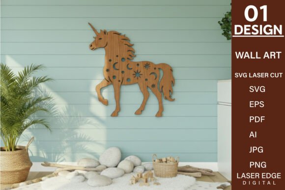 Download Unicorn Laser Cut SVG Design Wall Decor - Decor Collection