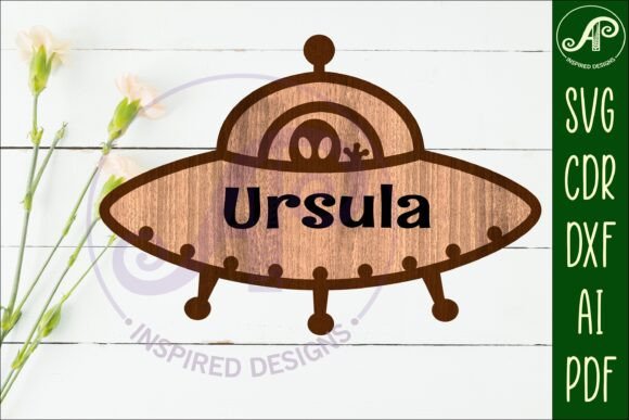 Download UFO Outline Two Layer Name Sign - Layer name sign Collection