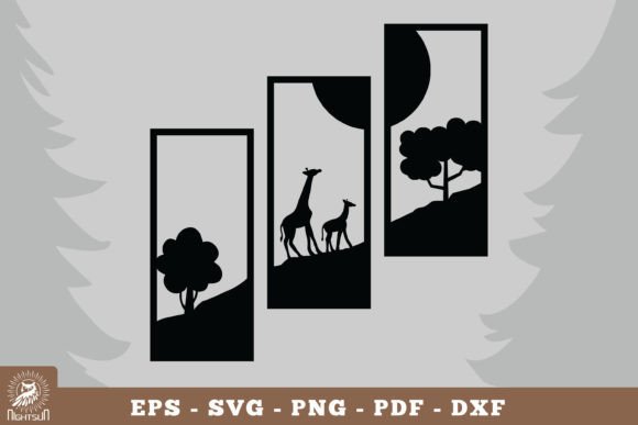 Download Mom and Baby Giraffe Home Decor SVG - Decor Collection