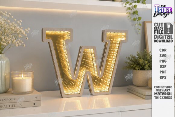 Download 3D Infinity Mirror Letter Laser Cut |CNC - Premium Resources