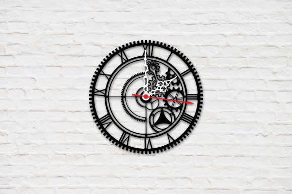 Download Decorative Wall Clock Laser Cut File - Decor Collection