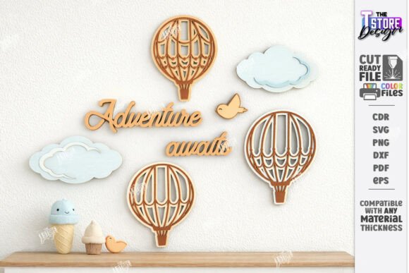 Download Nursery Wall Decor Laser Cut |Kids Laser - Decor Collection