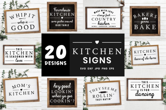 Download Farmhouse Kitchen Signs Bundle | Home Decor Signs Bundle - Decor Collection